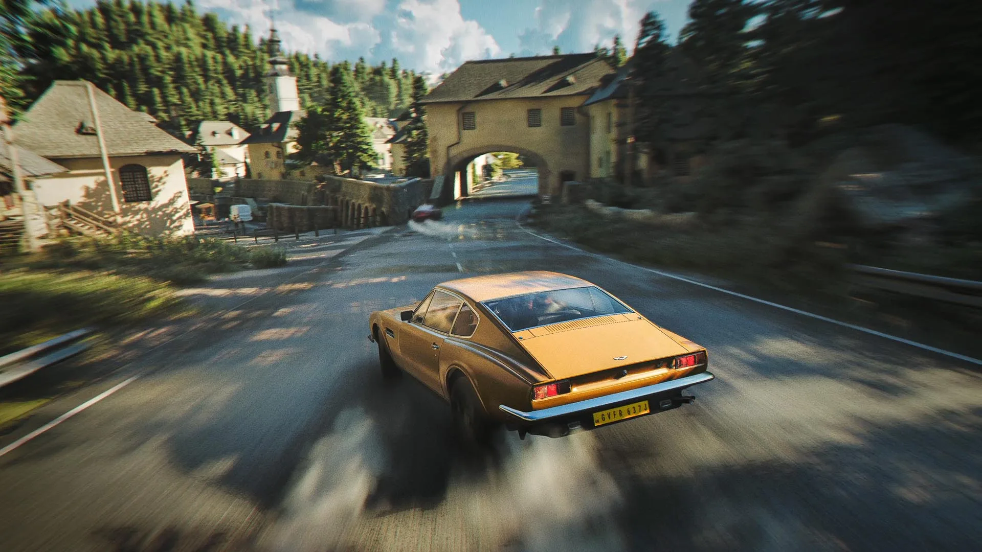 James Bond driving during a vehicle pursuit sequence in 007 First Light.