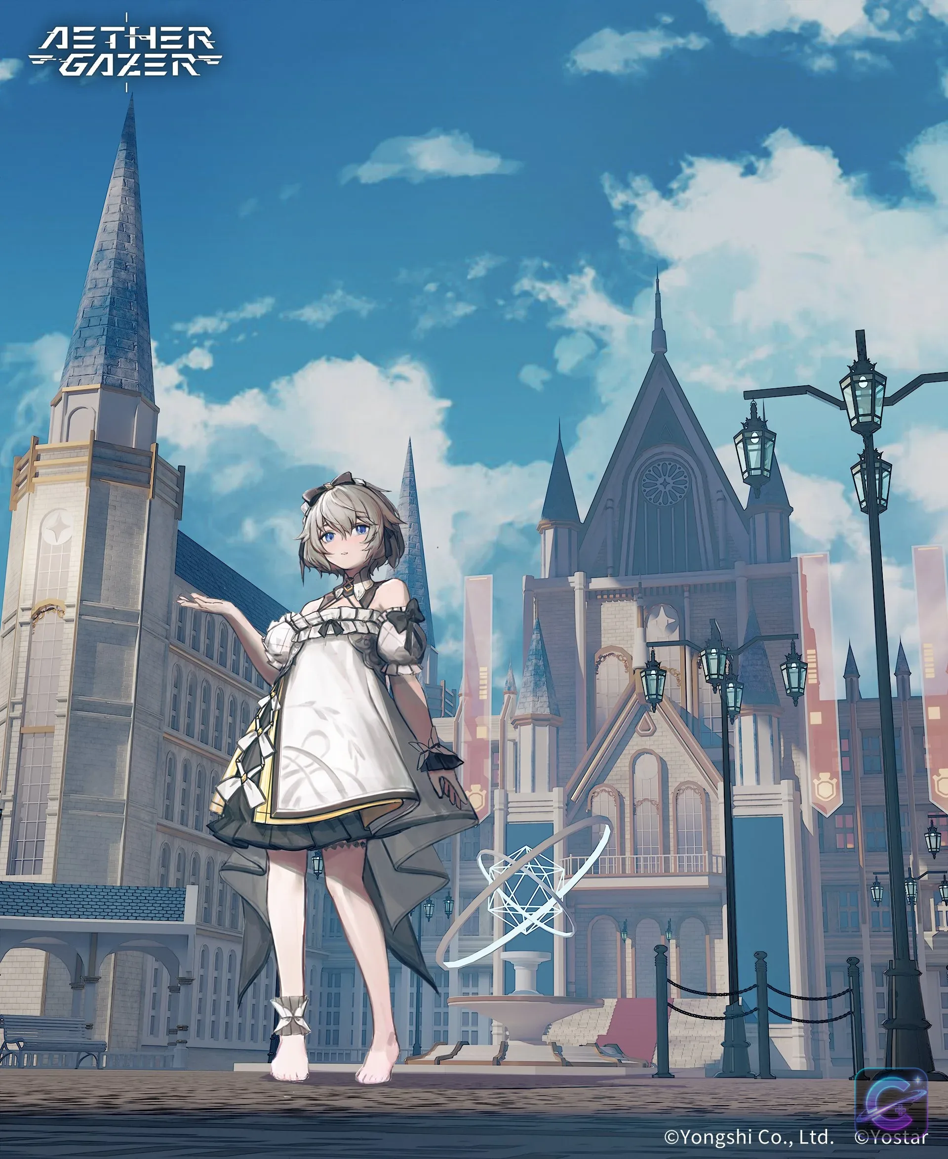 Oneiroi appears in a school setting in official Aether Gazer artwork.