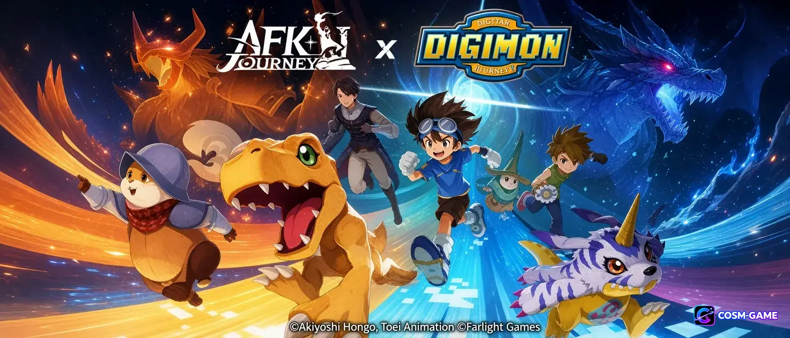 AFK Journey promotional artwork for Digimon Collaboration