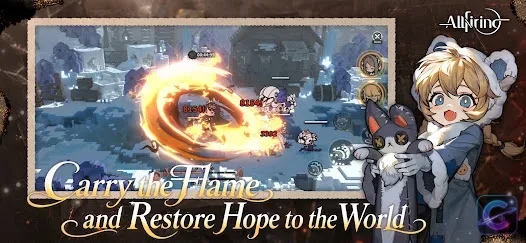 Official ALLfiring gameplay screenshot in the game's anime art style
