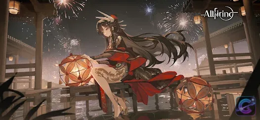 Official ALLfiring gameplay screenshot in the game's anime art style