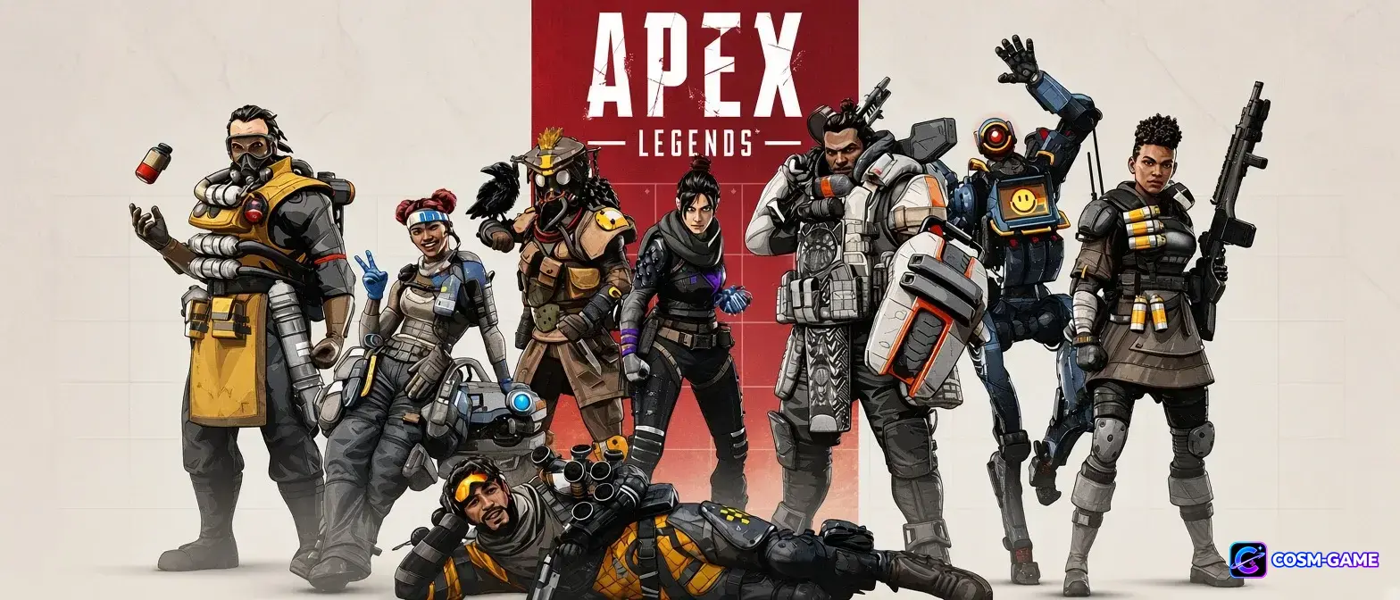Bloodhound appears beside the Apex Legends: Marked logo against a blue aurora background.