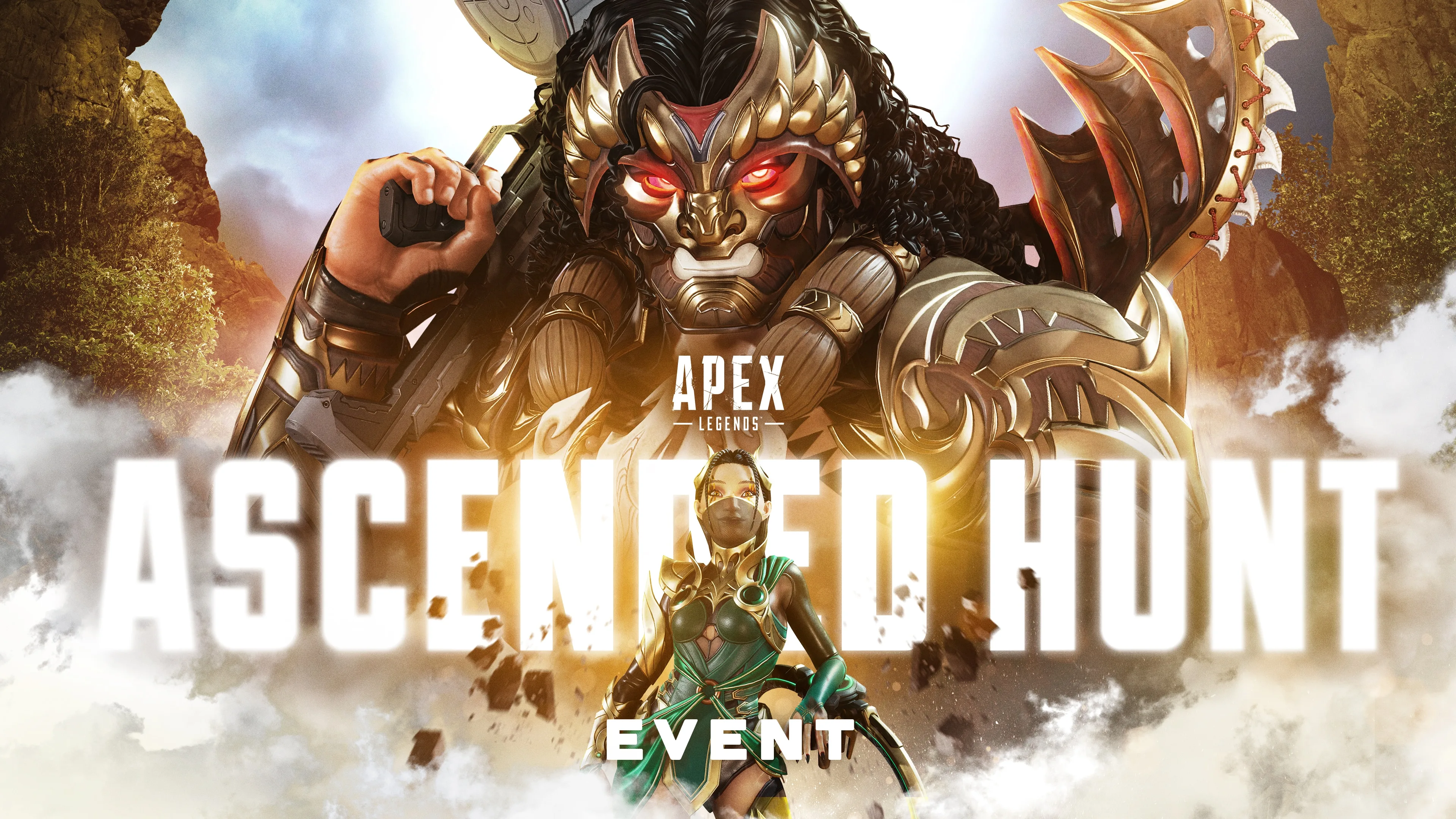 Official Apex Legends key art for the Ascended Hunt event.