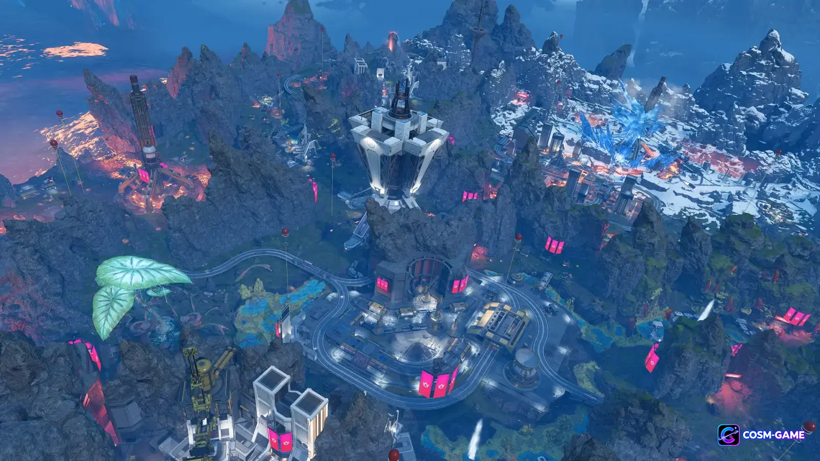 Updated World's Edge appears beneath an aurora with new and returning points of interest.