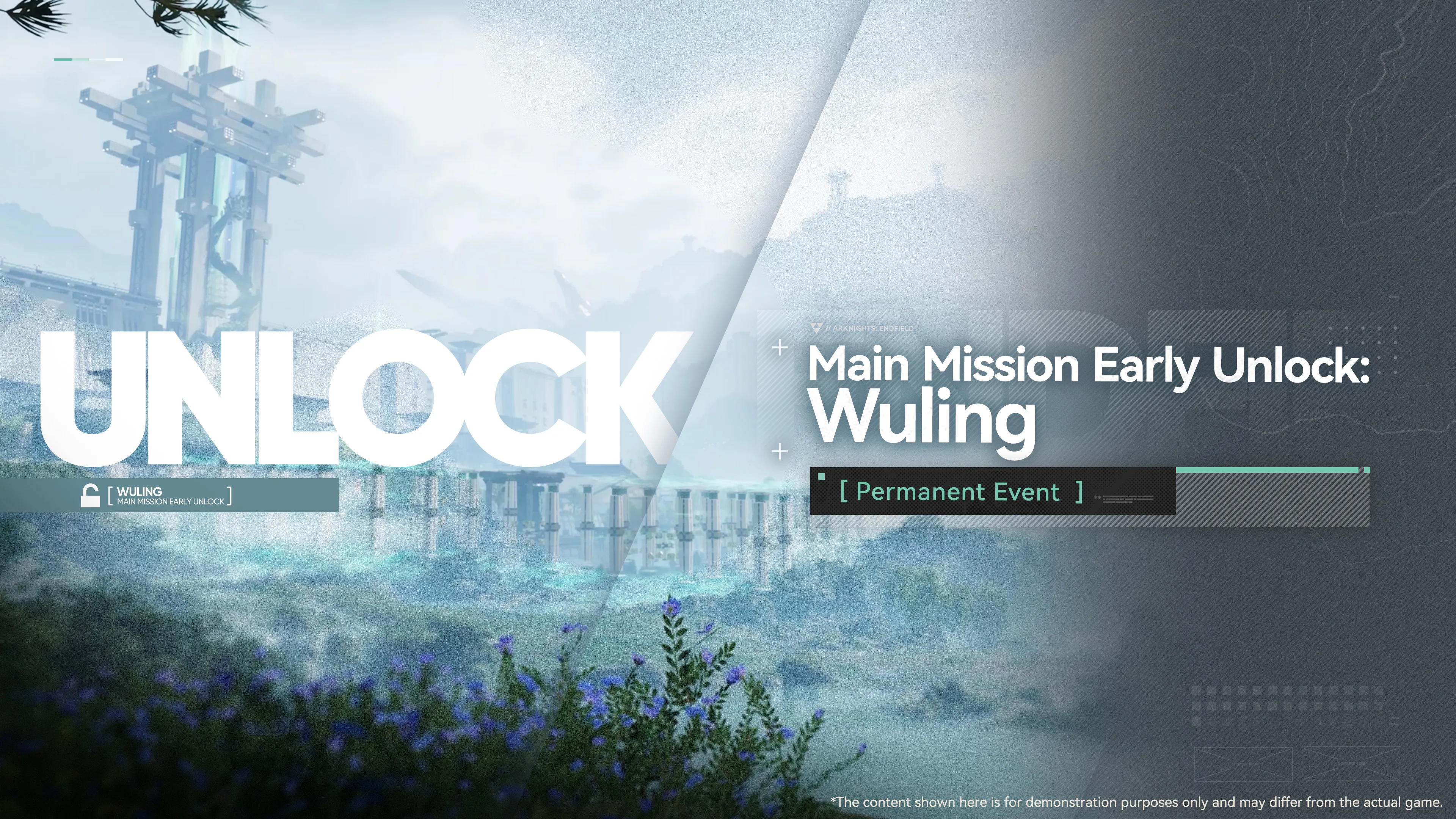 A distant Wuling landscape appears behind the Main Mission Early Unlock panel.