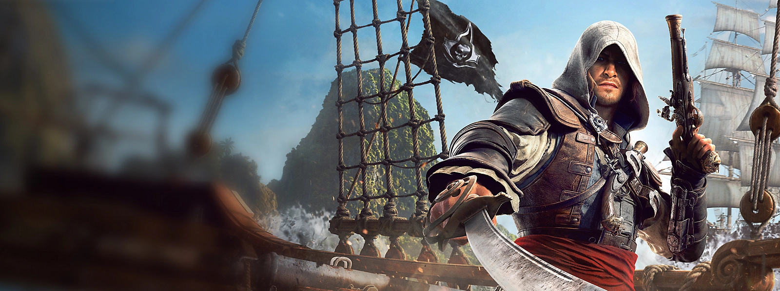 Edward Kenway in the Assassin's Creed Black Flag Resynced key art.