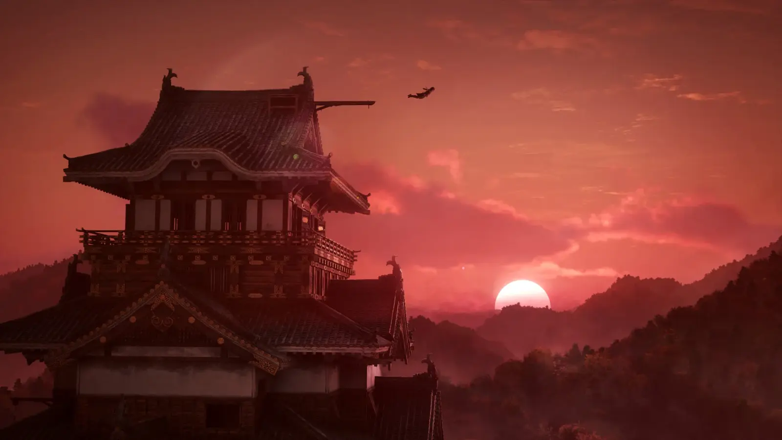 The hideout building view shows traditional structures, paths, trees, and customizable grounds from above.