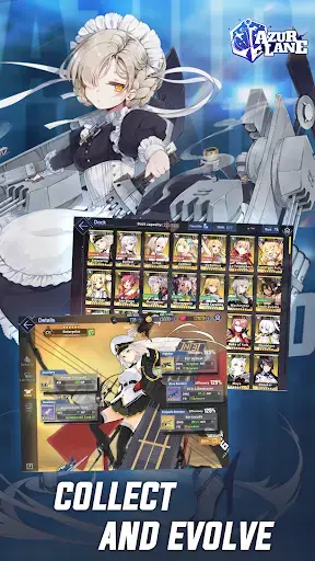 Azur Lane landscape promotional screenshot featuring anime-styled ship characters and game imagery.