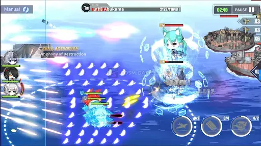 Azur Lane landscape promotional screenshot featuring anime-styled ship characters and game imagery.