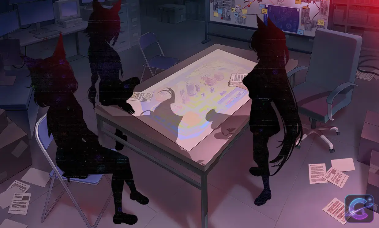 FOX Squad members gather around a table during the Who Let The Fox Out event.