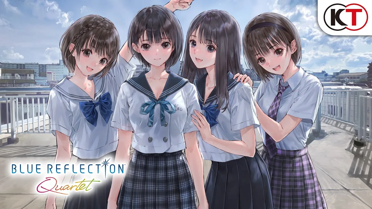 Hinako, Hiori, Ruka and other Reflectors appear across the BLUE REFLECTION Quartet second trailer.