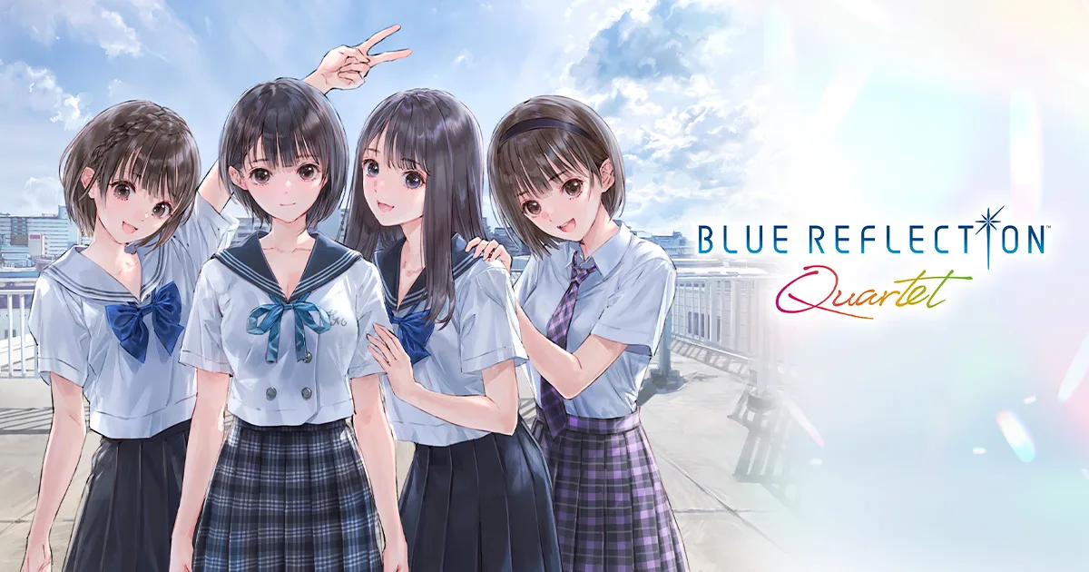 Key art for BLUE REFLECTION Quartet featuring characters from the four included BLUE REFLECTION titles