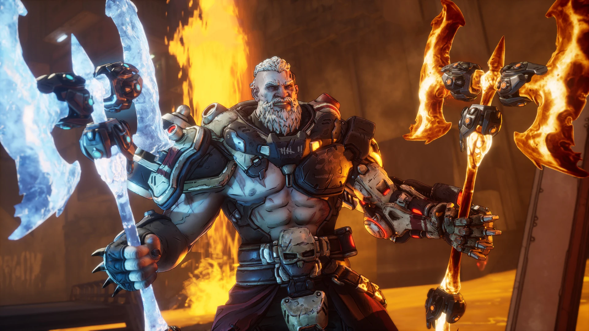 Amon fights enemies while using his Forgeknight combat abilities.