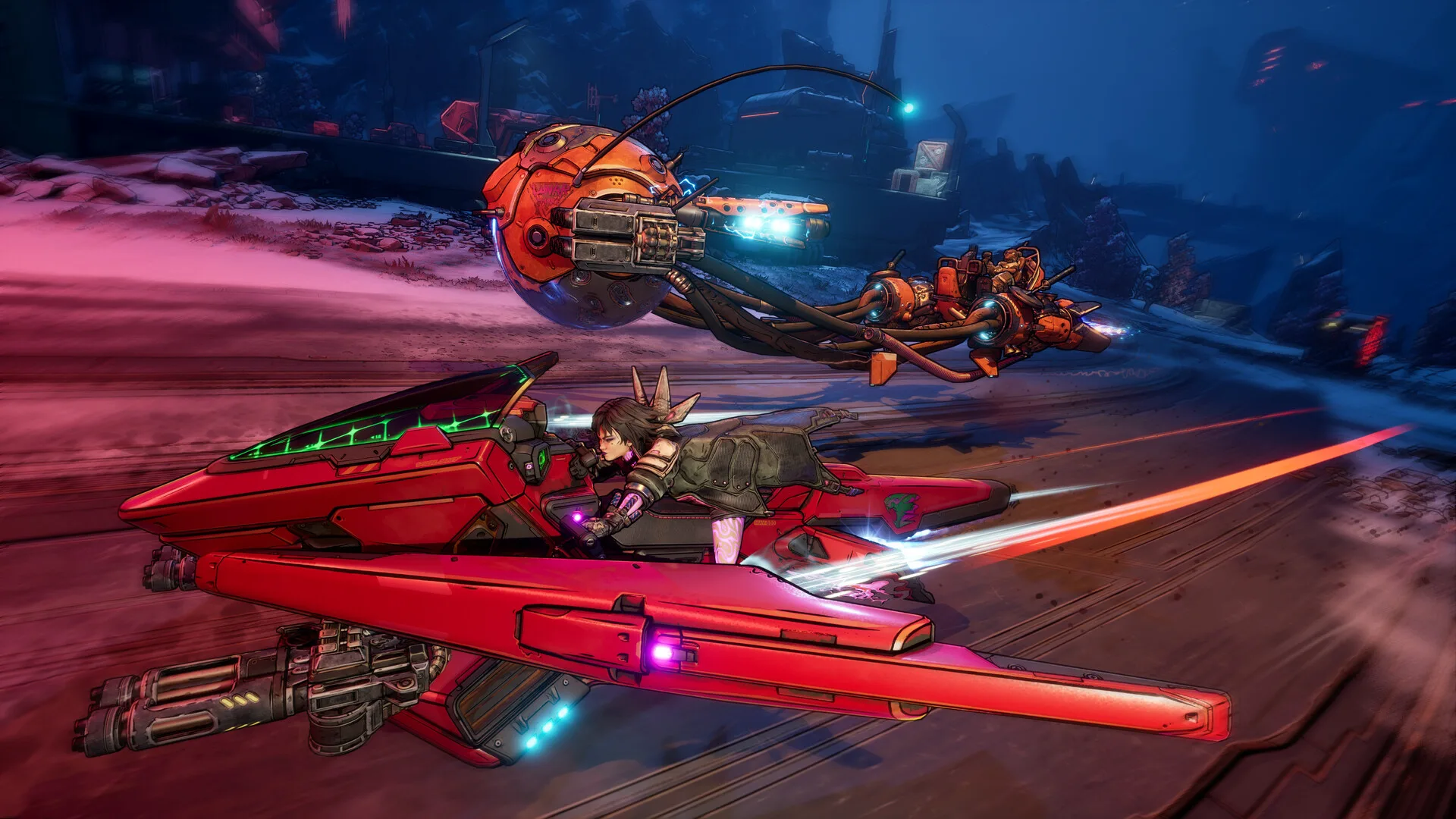 A Vault Hunter attacks enemies around a fortified structure on Kairos.