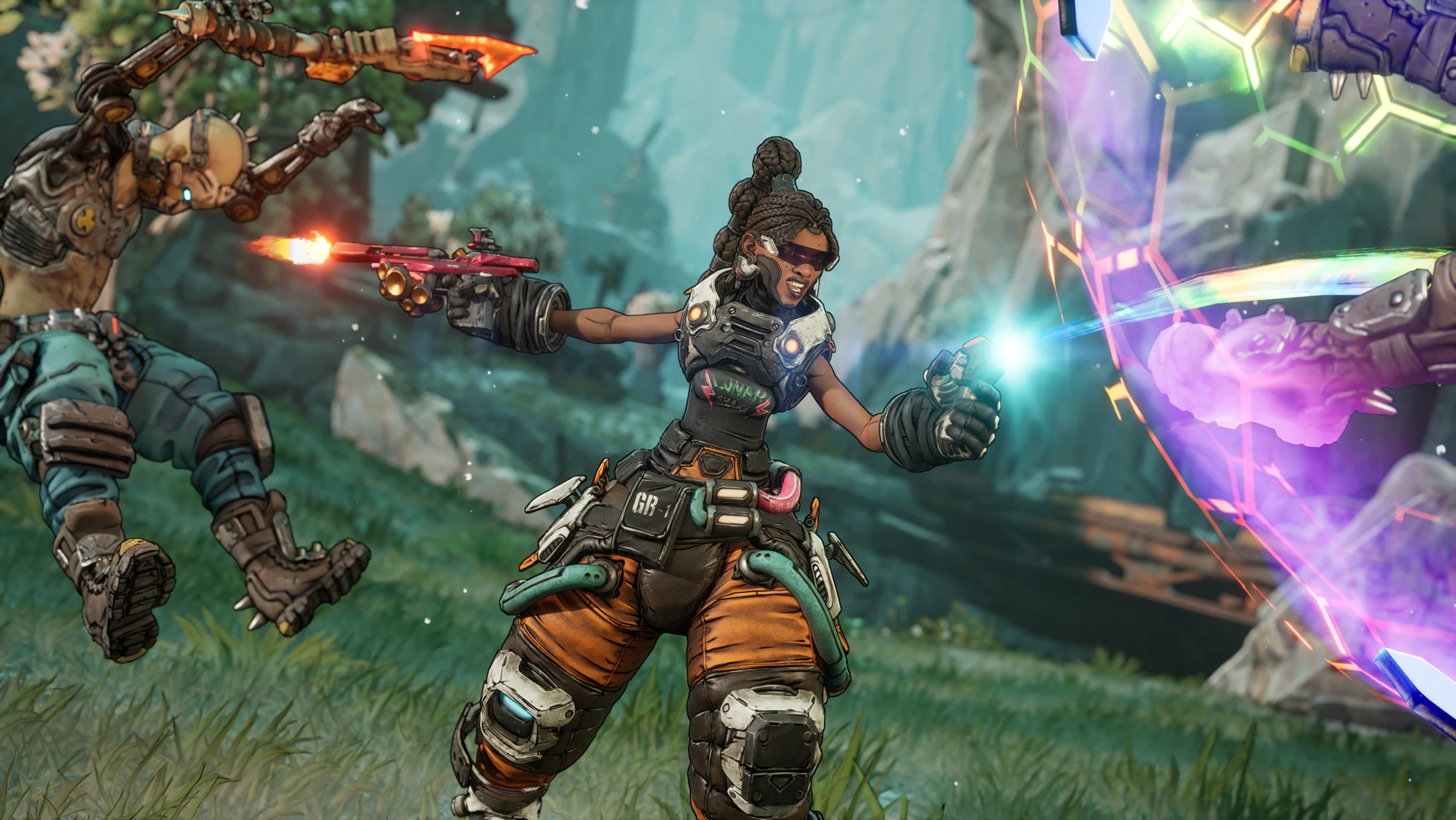 Harlowe uses her Gravitar abilities during combat on Kairos.