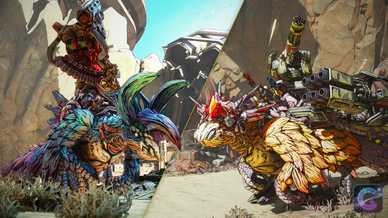 Pango and Bango confront the Vault Hunters during a featured boss encounter.