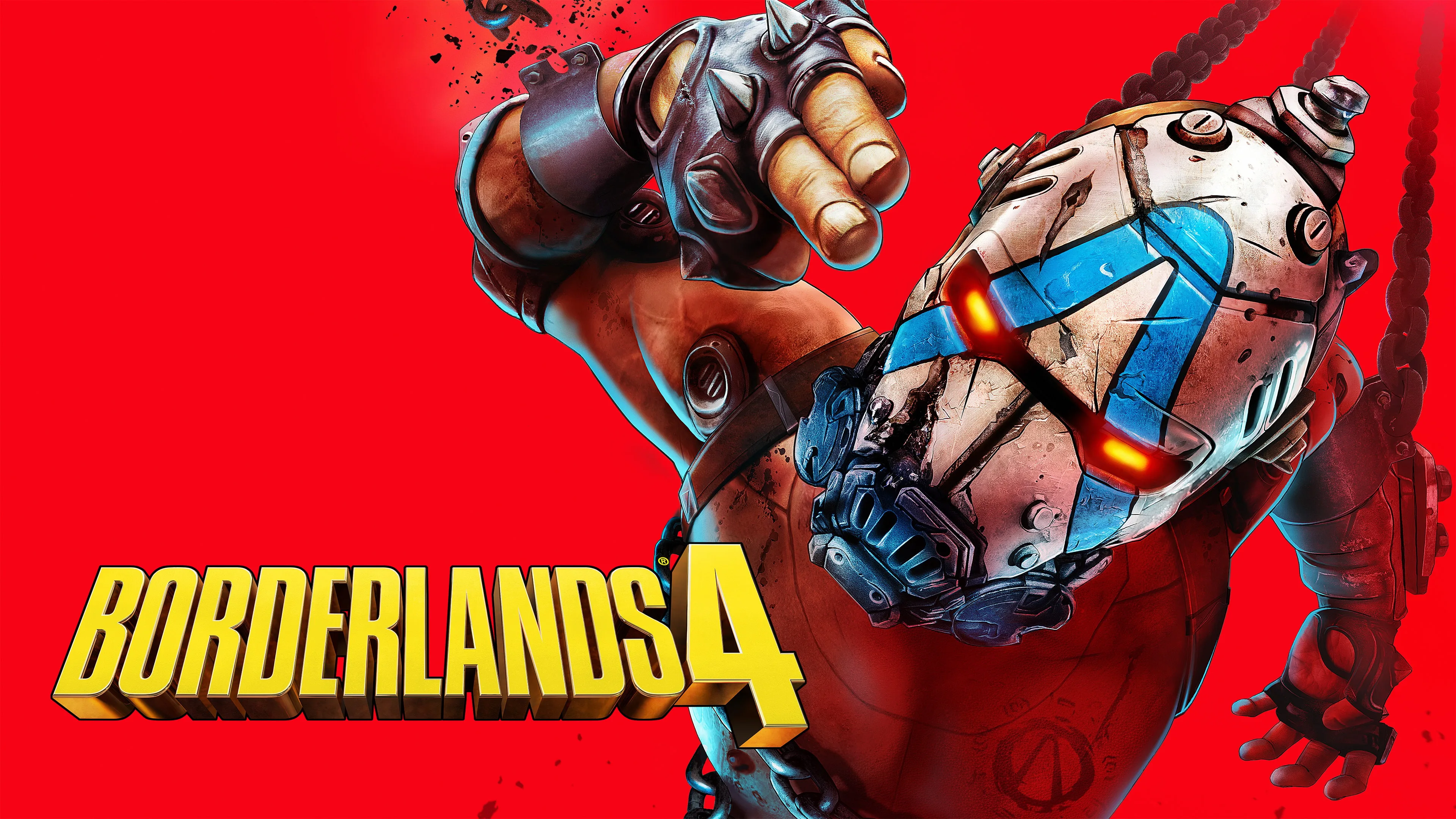 Vex, Rafa, Amon, and Harlowe charge into battle in the horizontal Borderlands 4 key art.
