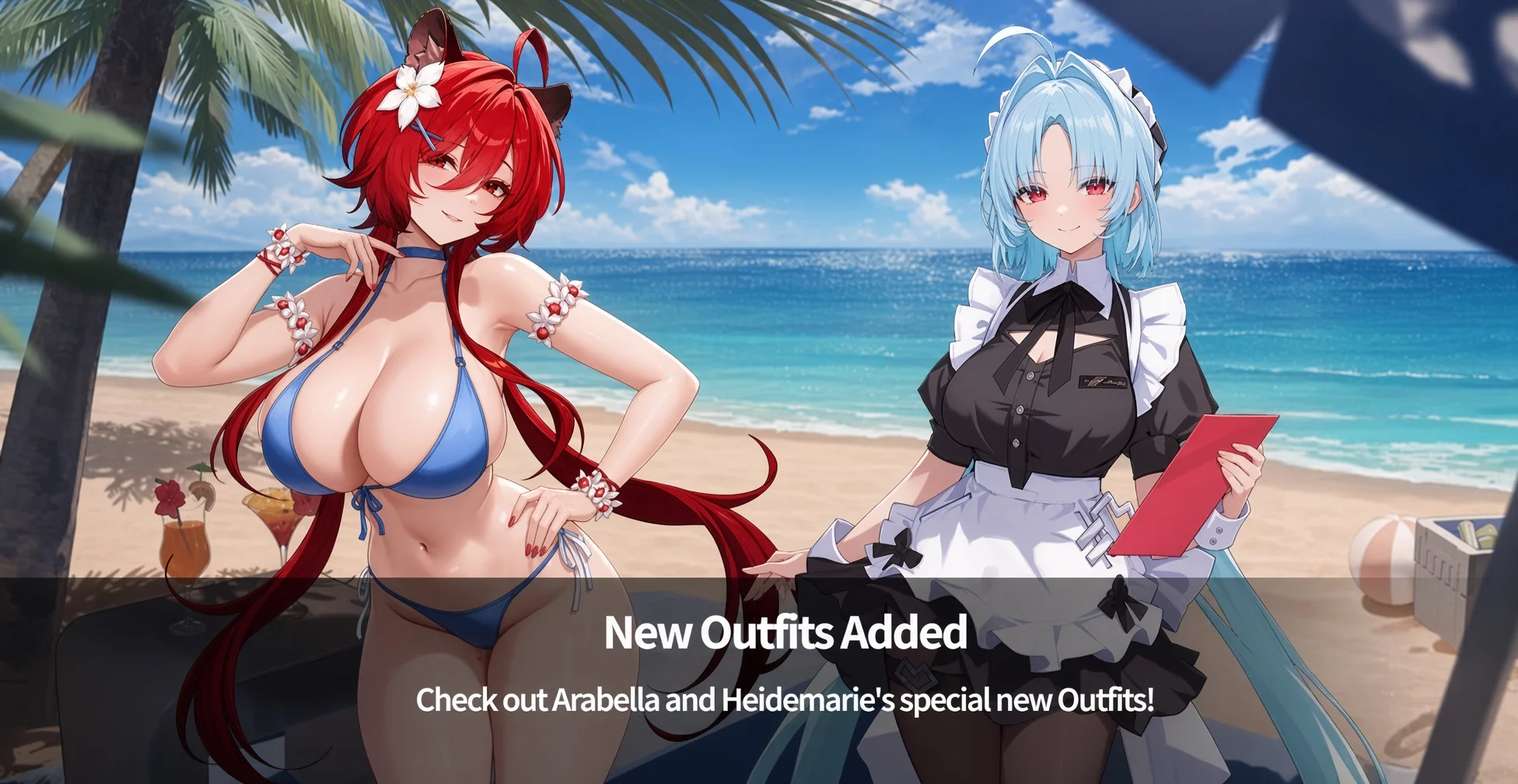Arabella appears in the dark red Chaos Zero Nightmare August update composition.