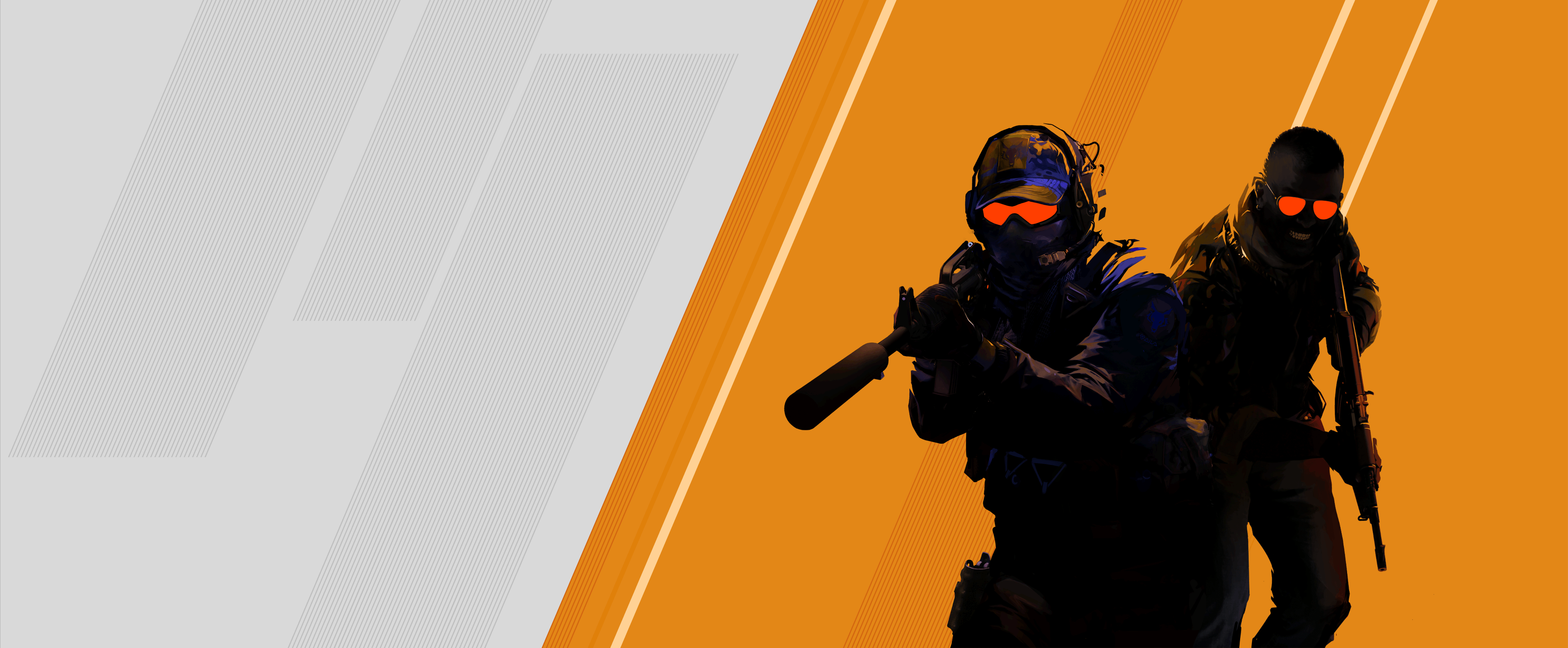 Counter-Terrorist and Terrorist characters facing each other in the Counter-Strike 2 key art.