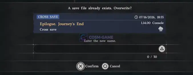 Crimson Desert Cross-Save slot used to upload shared save data