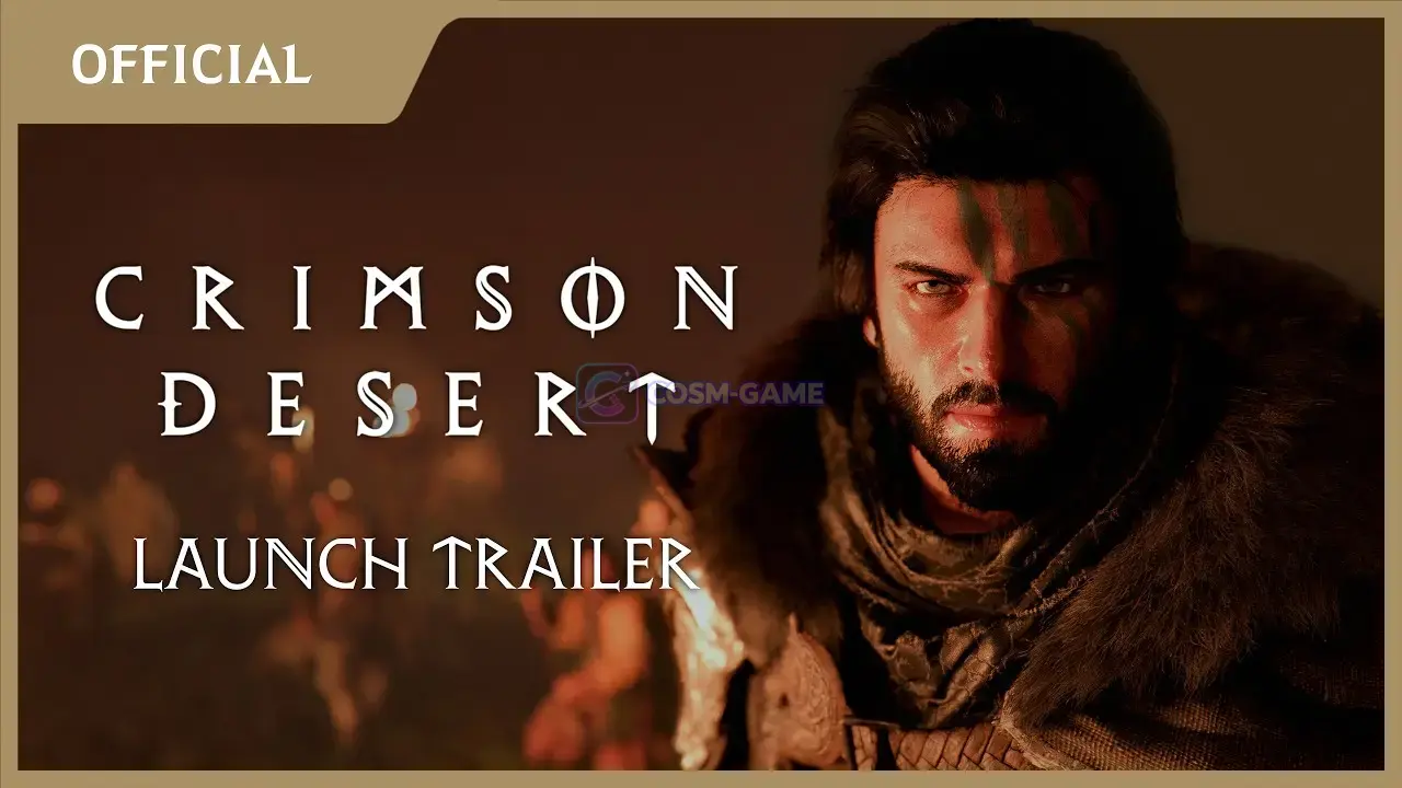 Kliff and other Crimson Desert characters fighting across Pywel in official launch artwork