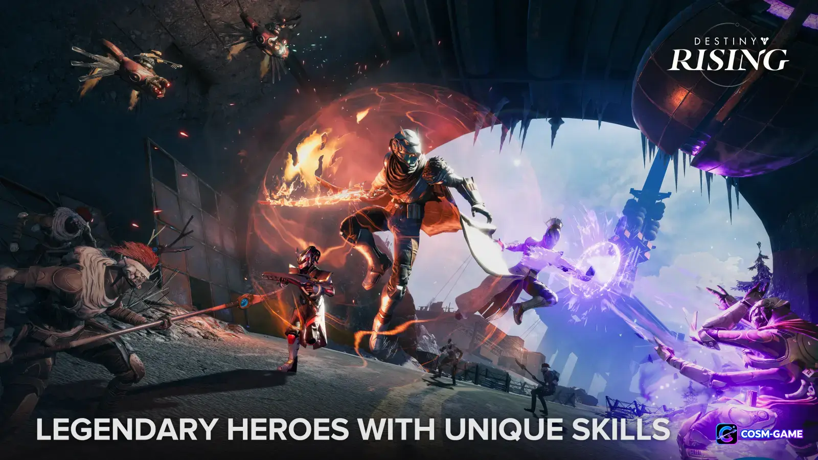 Destiny: Rising presents playable Lightbearers with different armor, weapons, and combat identities.