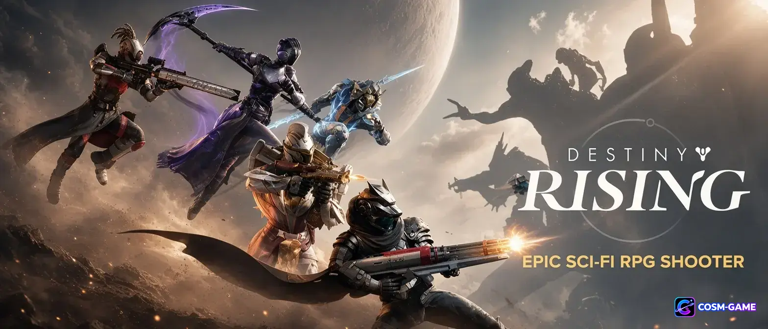 Several Destiny: Rising Lightbearers gather together in Haven between missions.