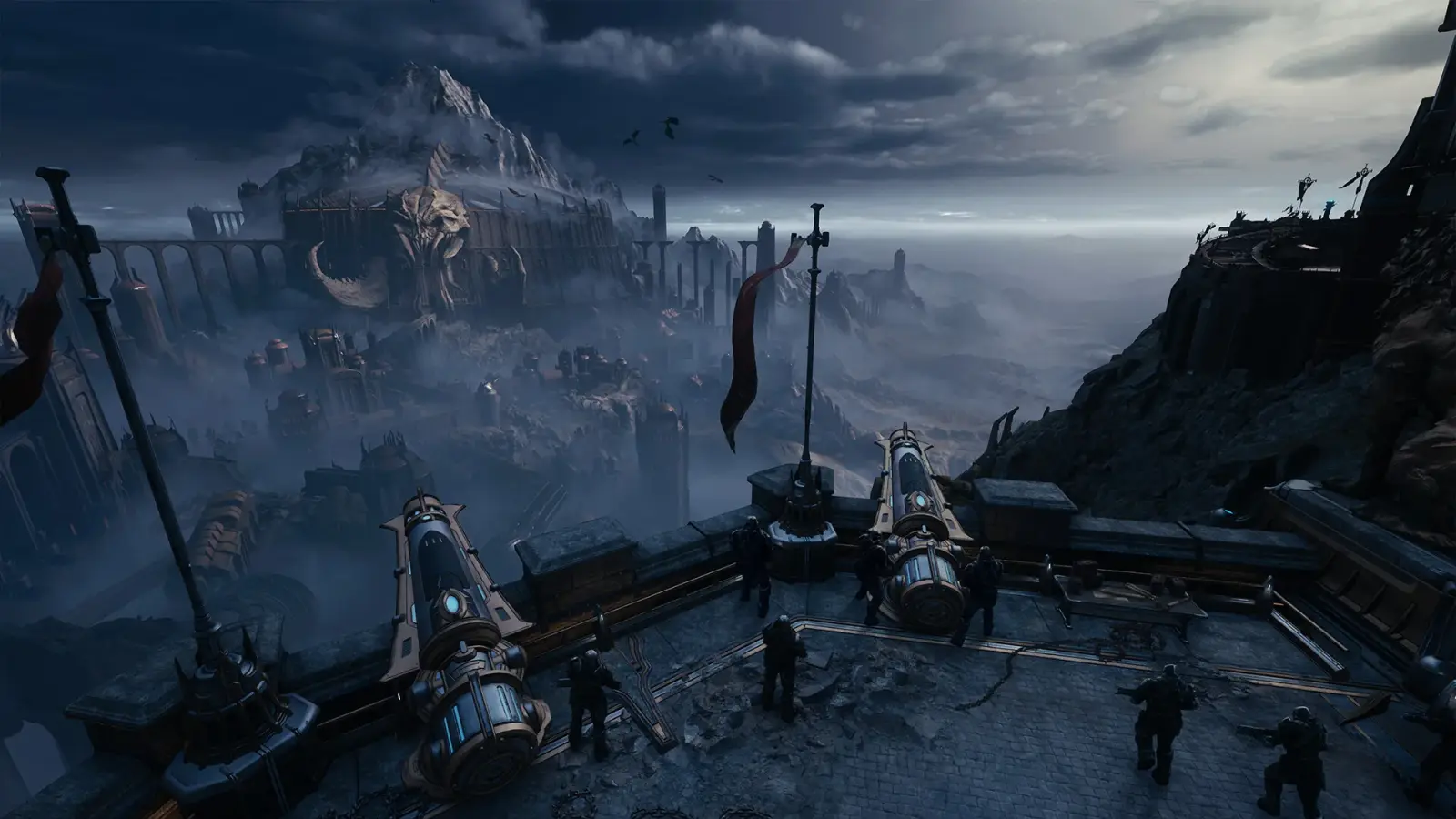 A demonic figure appears during a cinematic scene from DOOM: The Dark Ages.