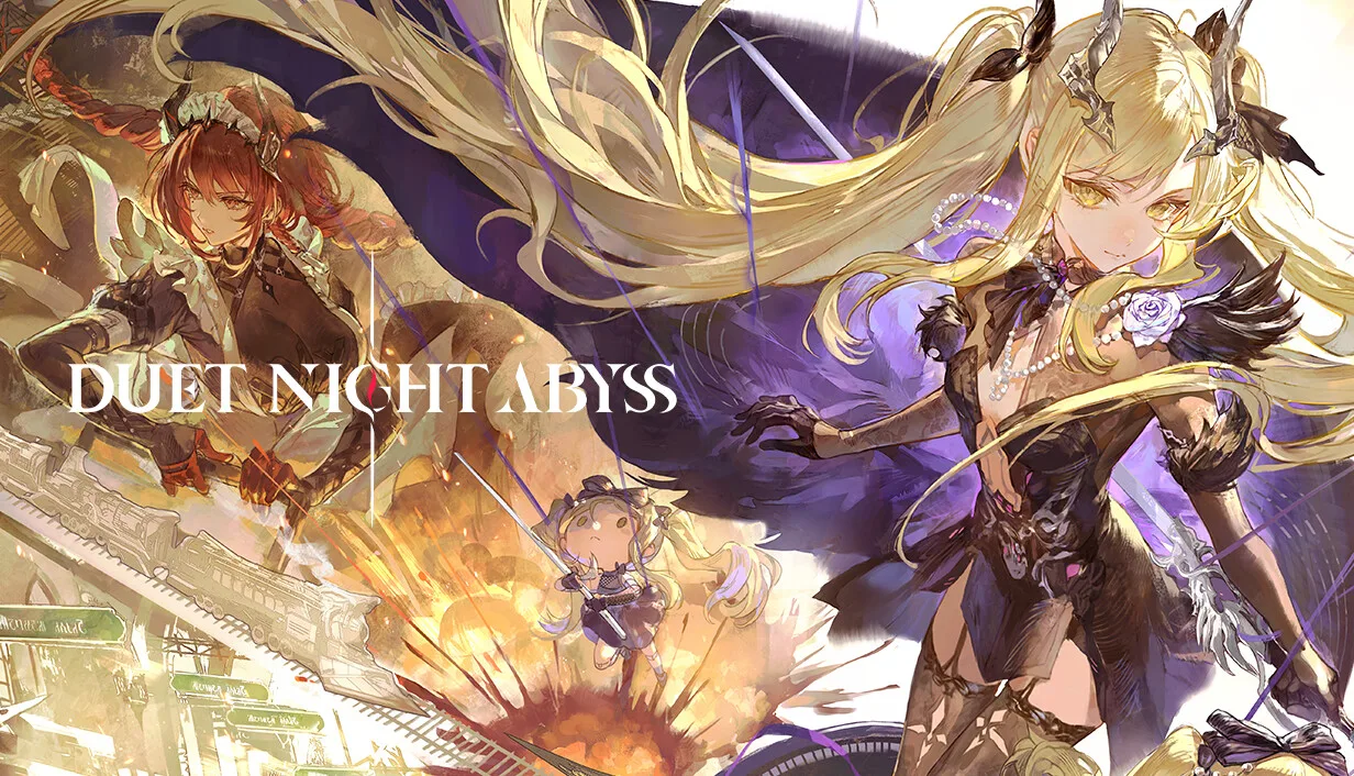 Duet Night Abyss characters in official Silver Torrent, Rising Star promotional artwork