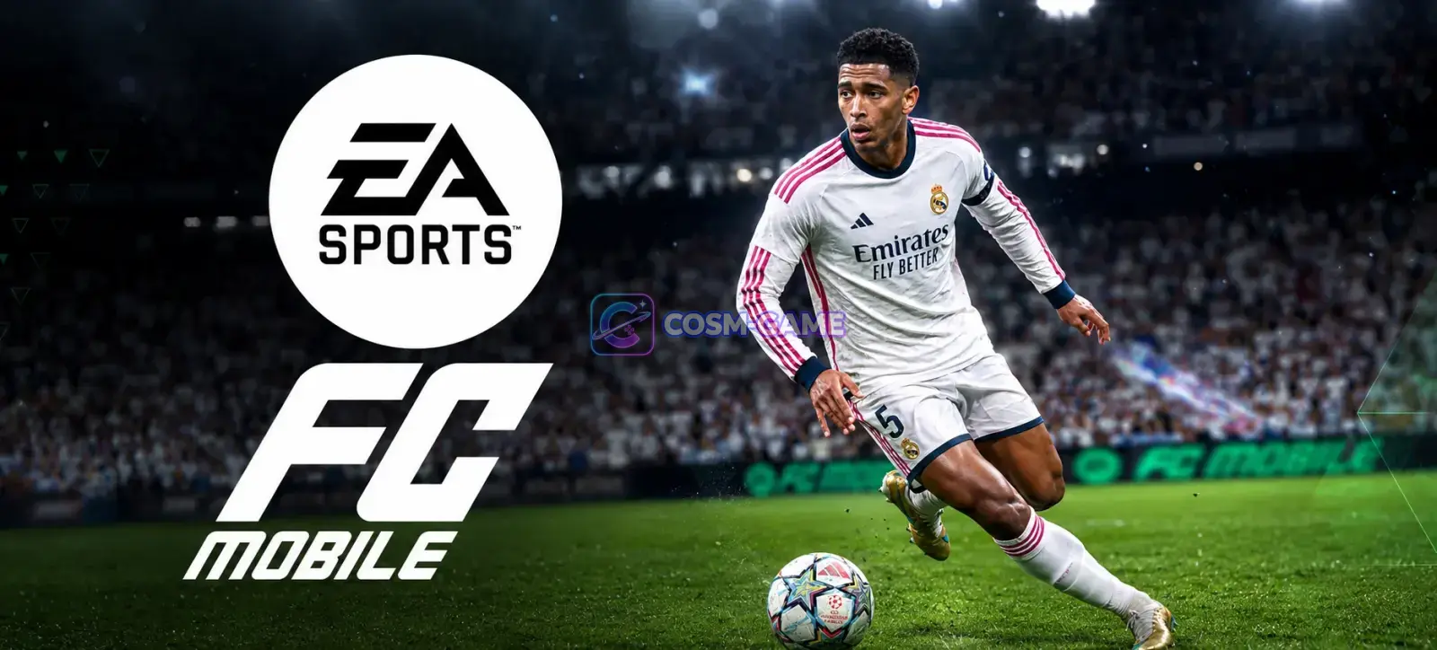 An England player celebrates inside The World's Game stadium in EA SPORTS FC Mobile.