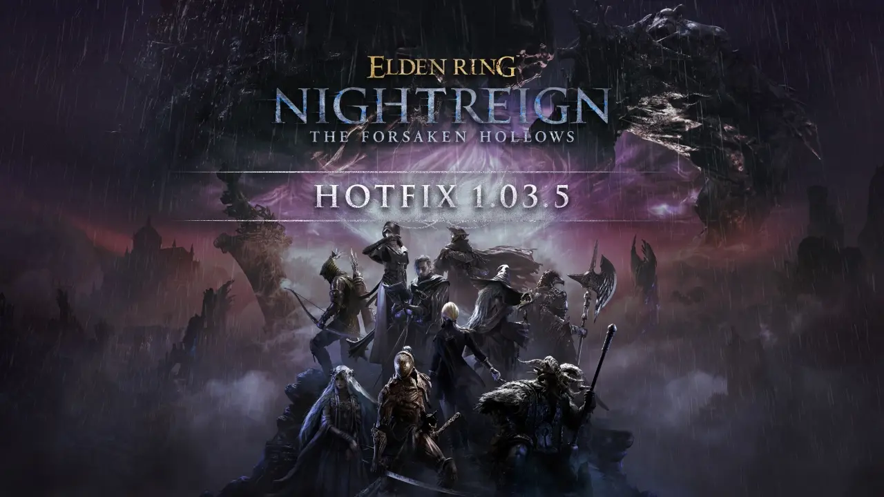Official ELDEN RING NIGHTREIGN Hotfix 1.03.5 banner artwork