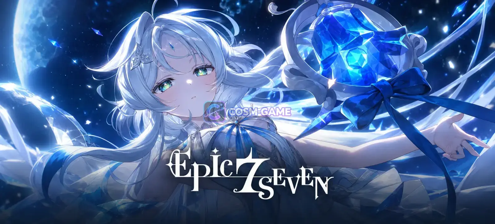 Official Epic Seven artwork for the 8th Anniversary INFINITY showcase and Steam expansion announcement.