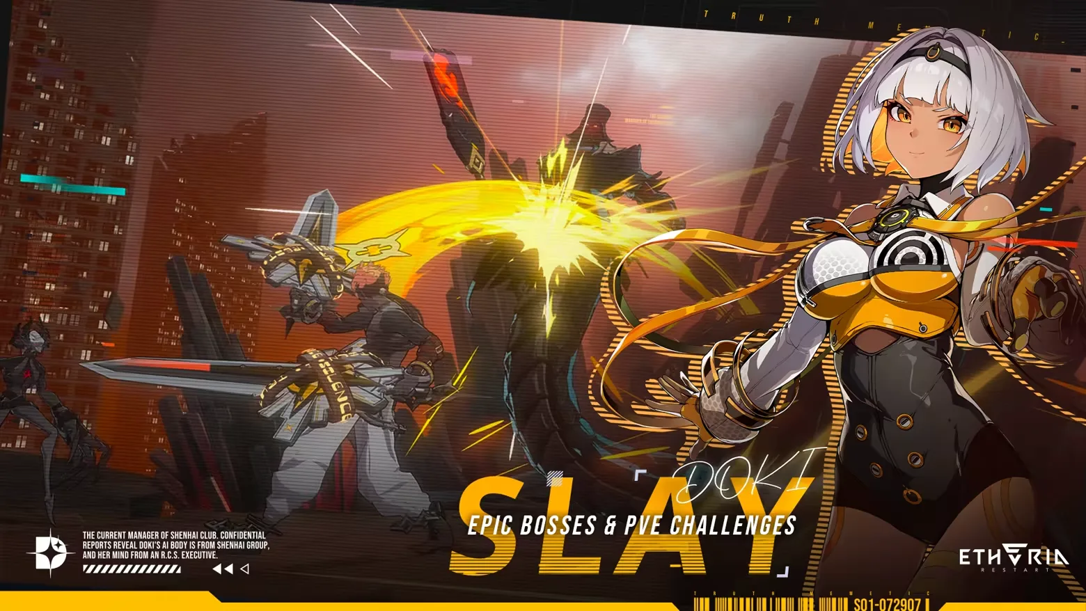 An Animus squad facing a boss enemy in the Threshold