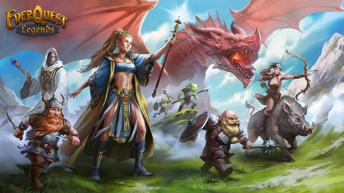 EverQuest Legends adventurers in official Daybreak Games promotional artwork.