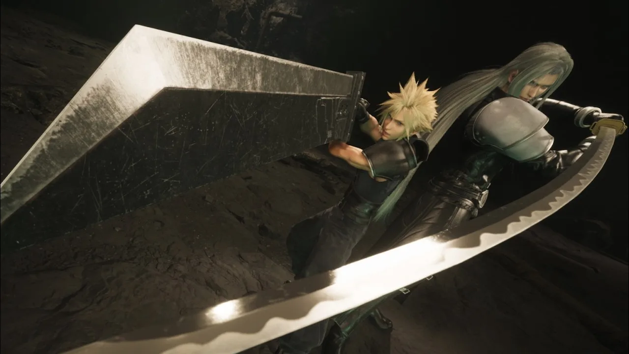 Cloud and Sephiroth in the FINAL FANTASY VII REBIRTH demo trailer