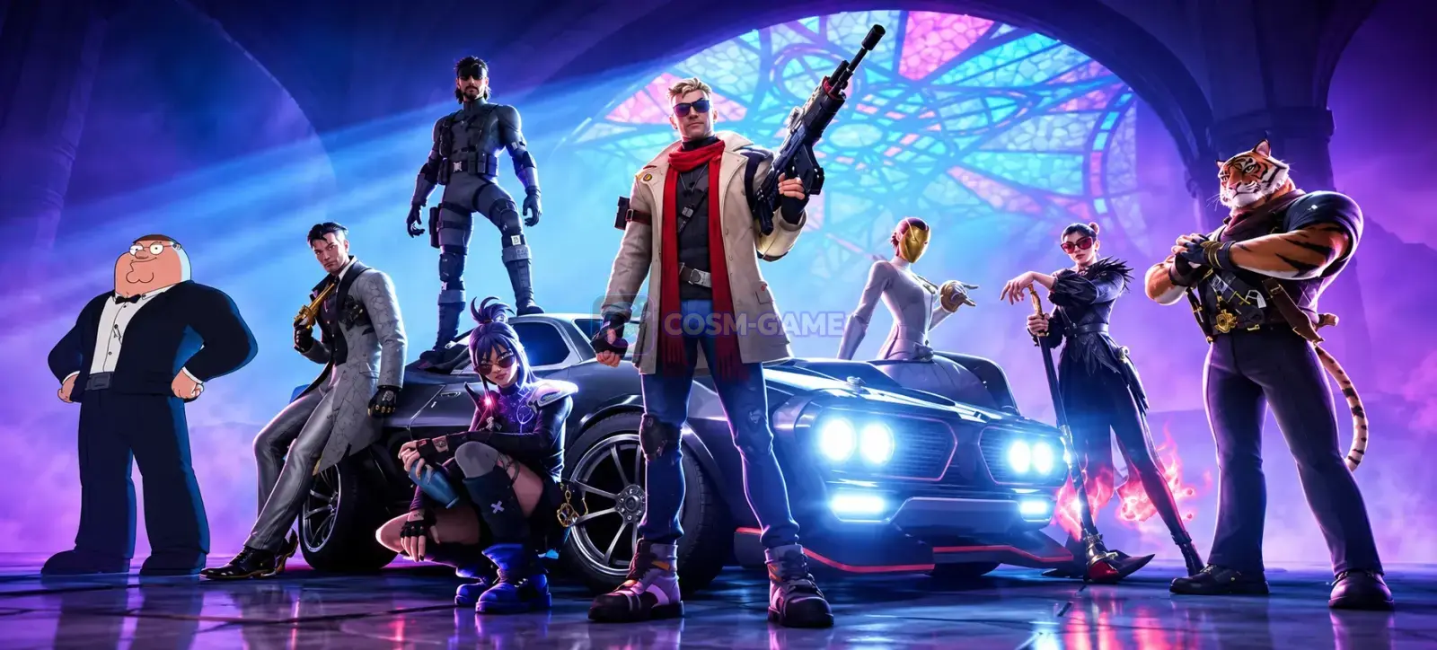 Fortnite Chapter 7 Season 4 Override official trailer artwork featuring the gaming-themed Battle Royale season.