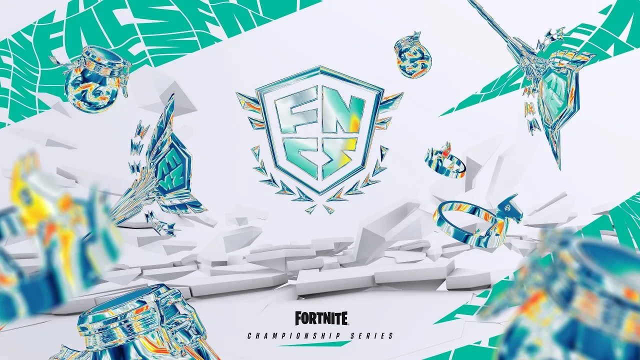 FNCS 2026 broadcast artwork with Fortnite championship branding