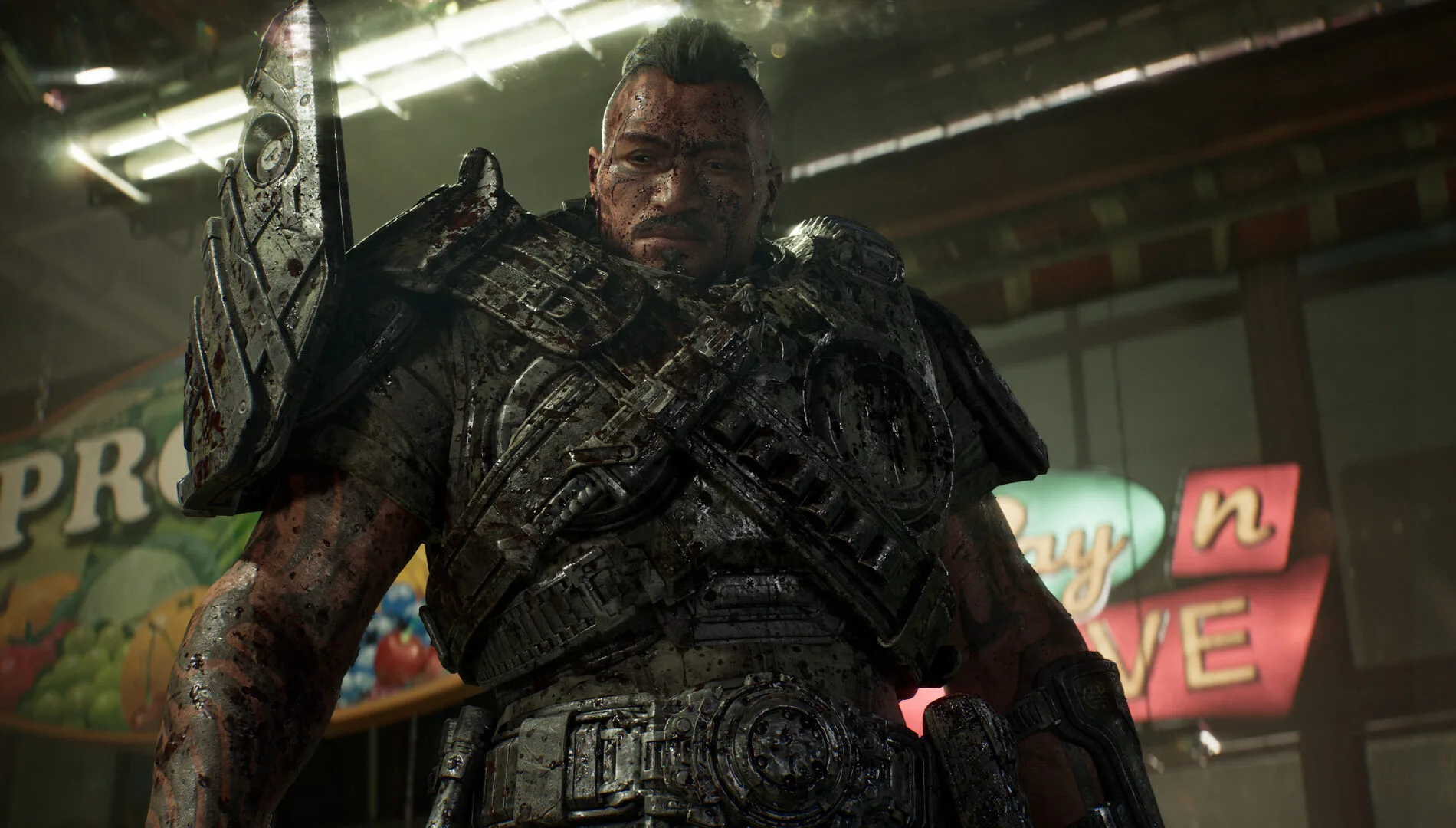 Tai Kaliso fighting during the defense of Kalona in Gears of War E-Day