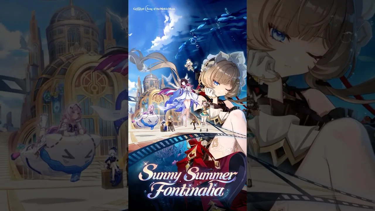 Sunny Summer Fontinalia event artwork from Genshin Impact