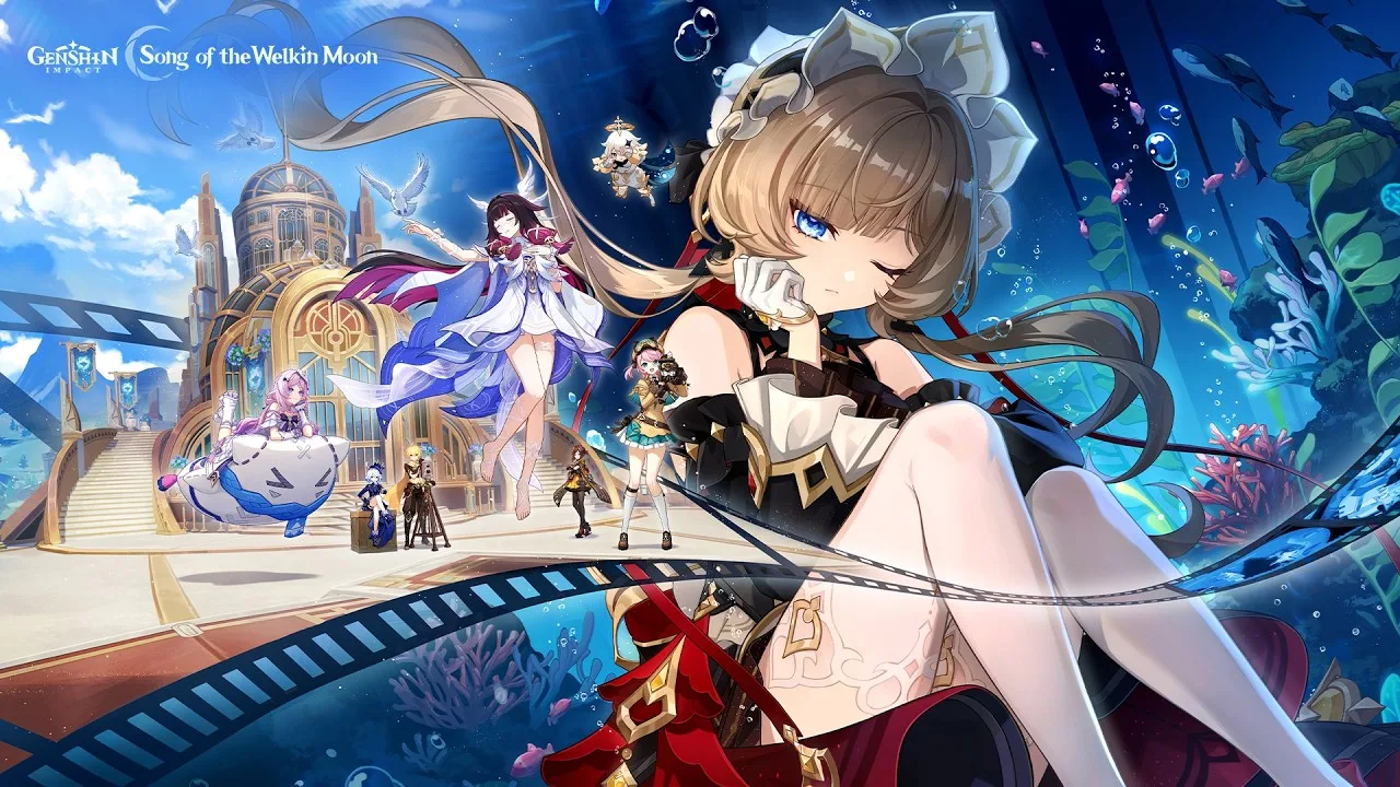Version Luna VIII Sunny Summer Fontinalia key art featuring Sandrone and the lunar setting