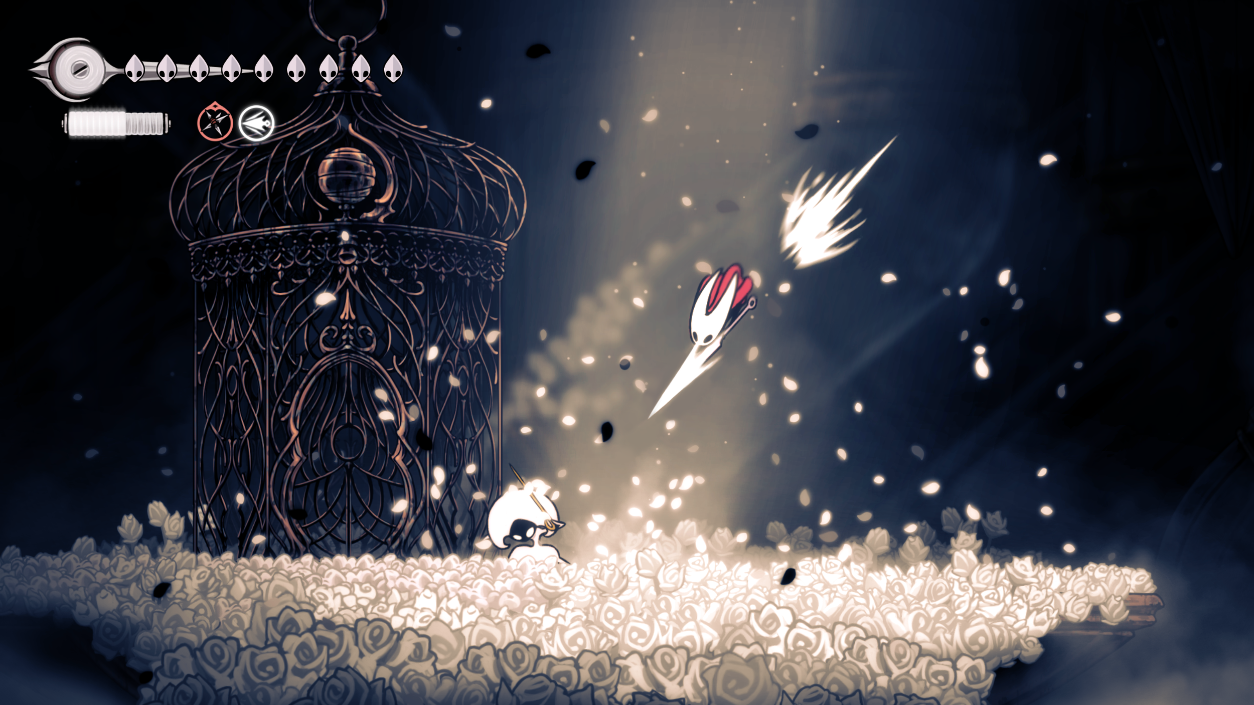 Hornet confronts the fencer Lace during a fast combat encounter.