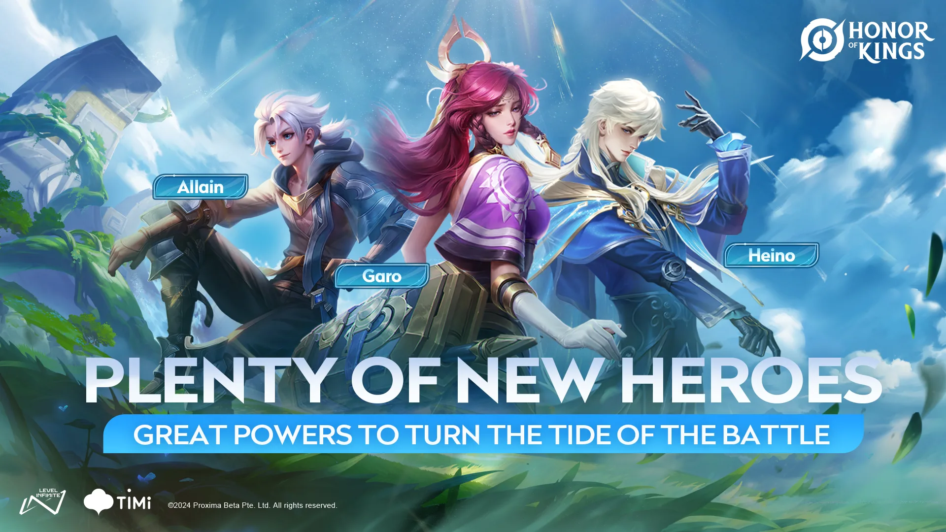 Honor of Kings promotional artwork with multiple heroes