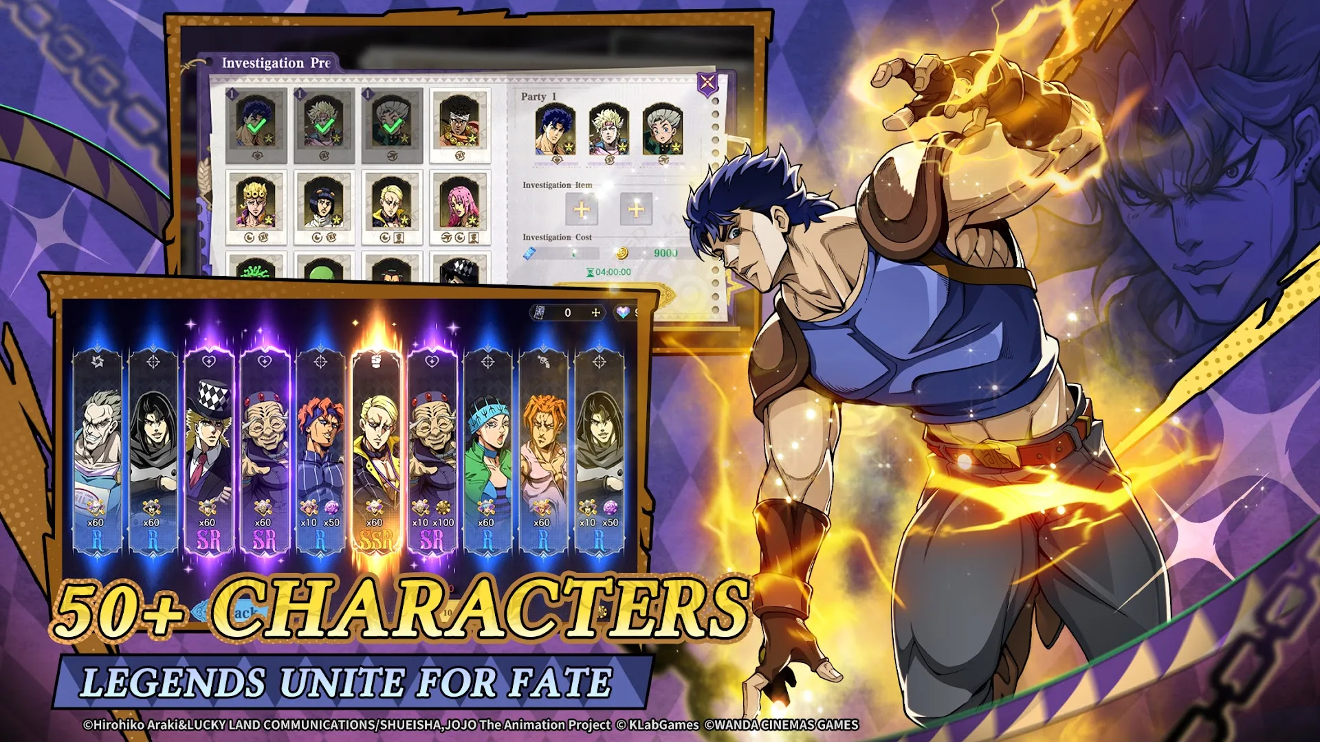 A Stand battle in progress with characters fighting on the tactical battlefield.