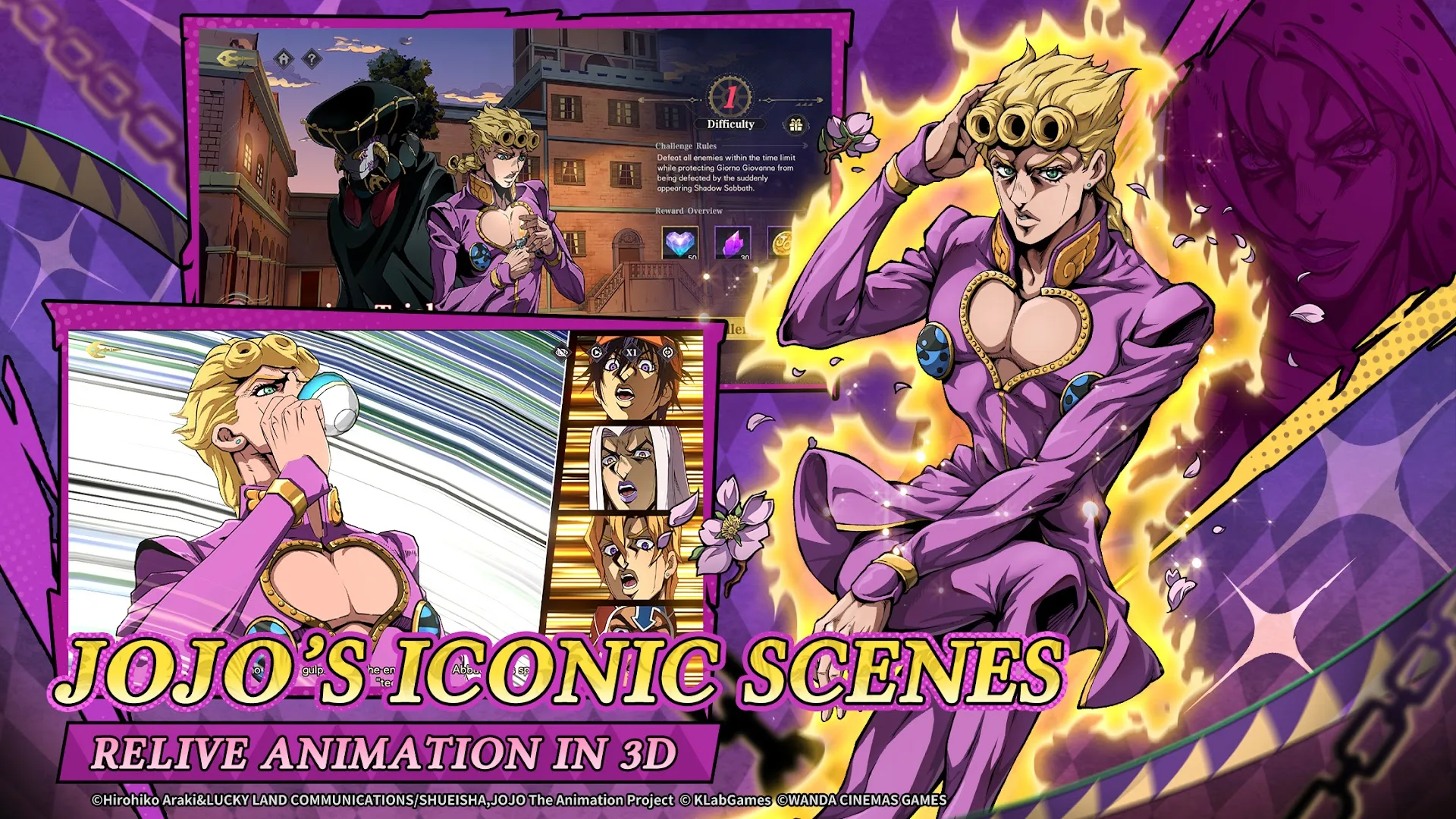 Characters fight during a Stand battle affected by changing battlefield weather.