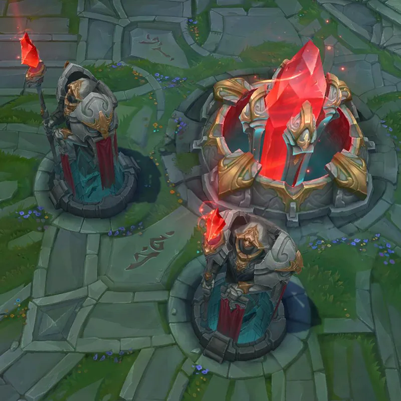 The enemy Nexus inside a League of Legends base