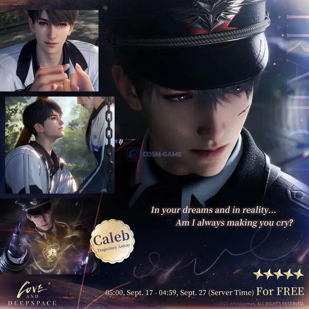 Caleb featured in promotional artwork for Love and Deepspace Main Story Branch Our Trajectory Astray.