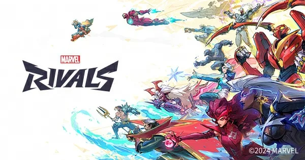 Marvel Rivals key art showing heroes and villains assembled in battle