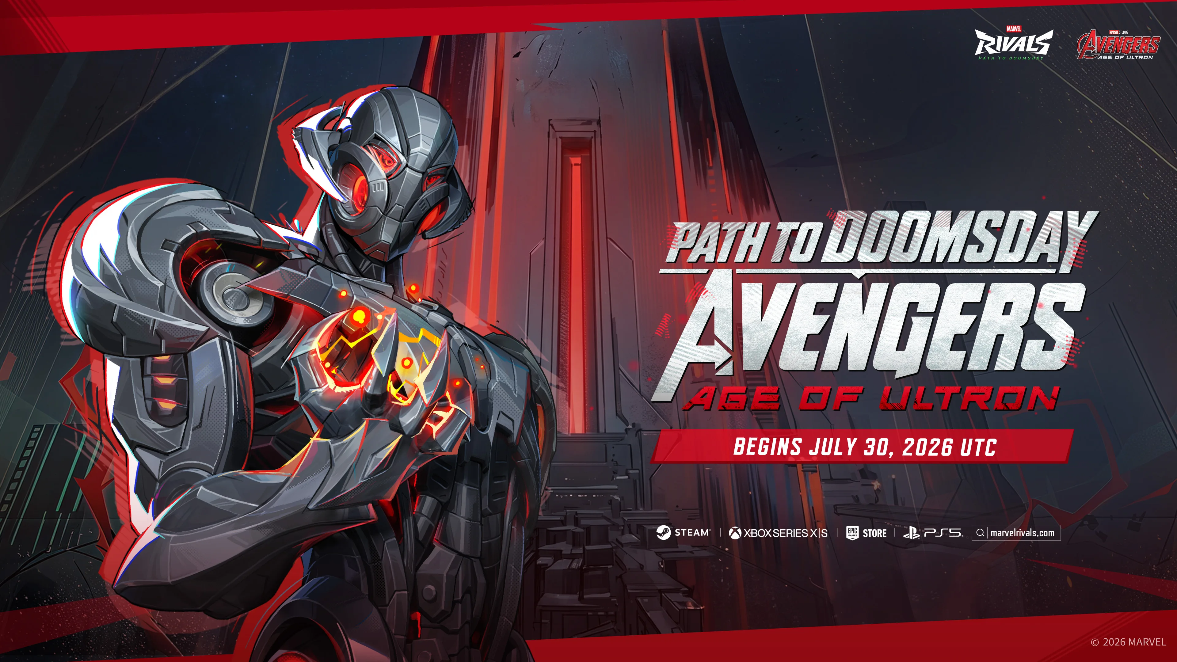 Ultron faces Marvel Rivals heroes in Path to Doomsday: Avengers: Age of Ultron artwork