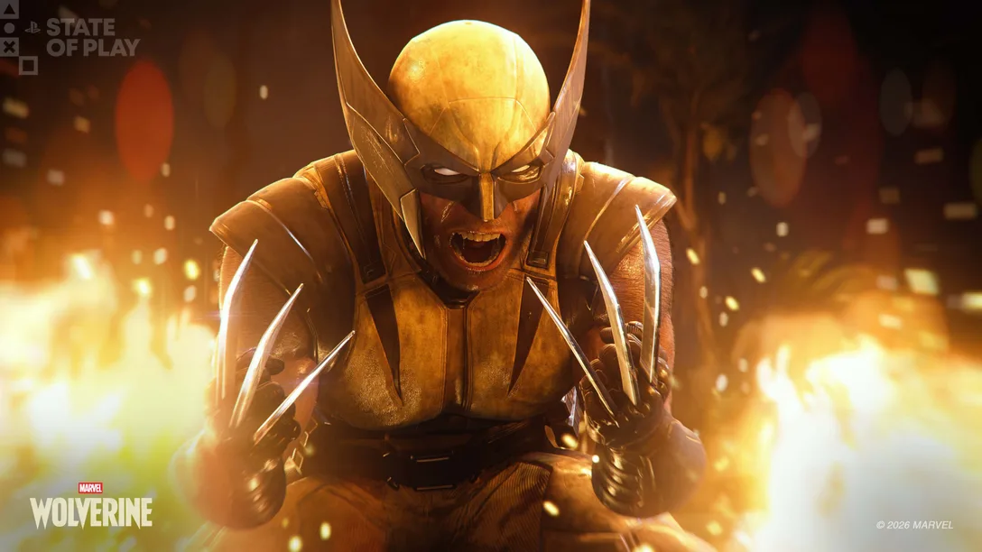 Marvel's Wolverine official PlayStation artwork showing Logan for the September 2026 PS5 release
