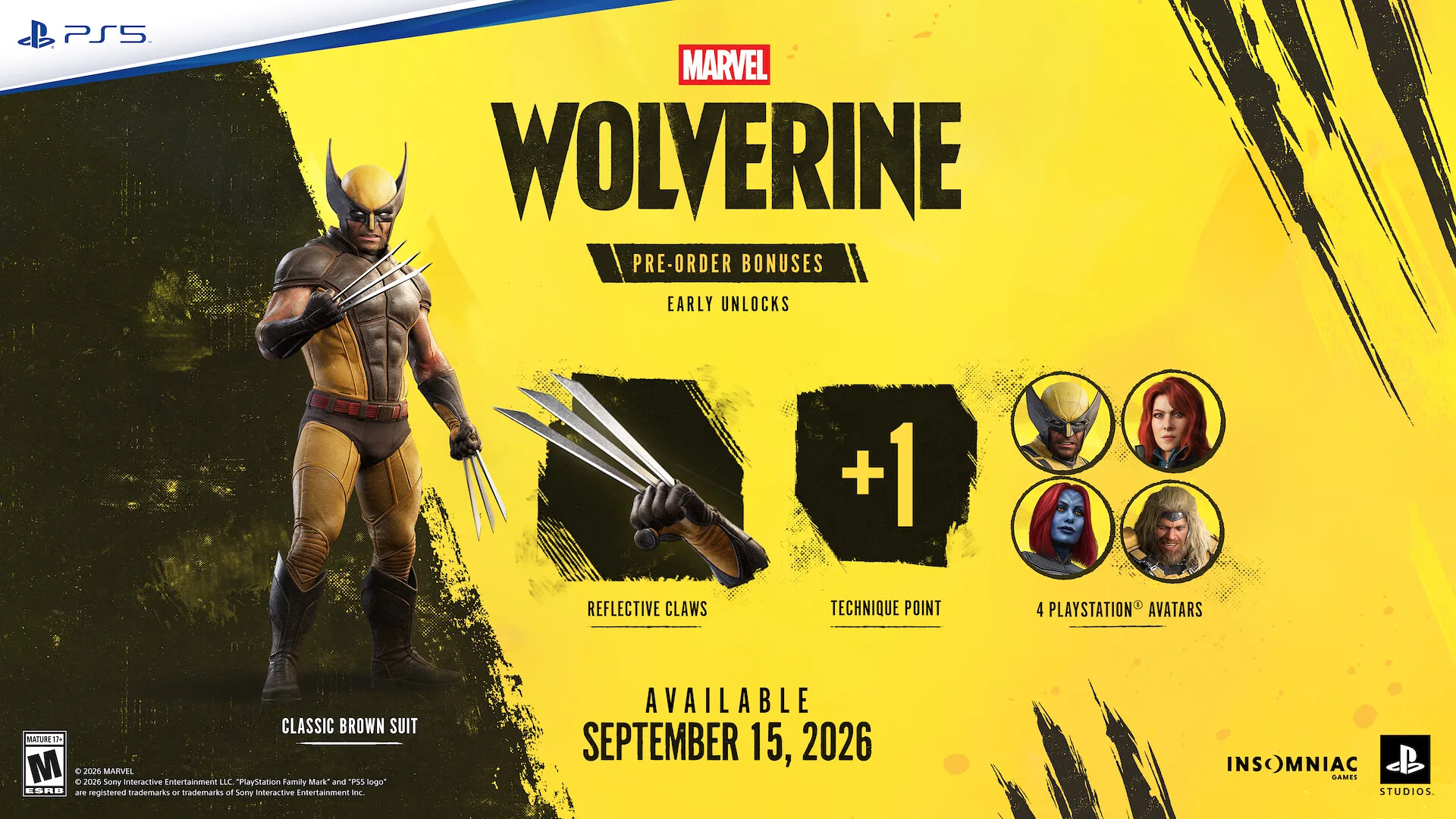Logan mid-attack with claws extended in the Marvel's Wolverine State of Play footage
